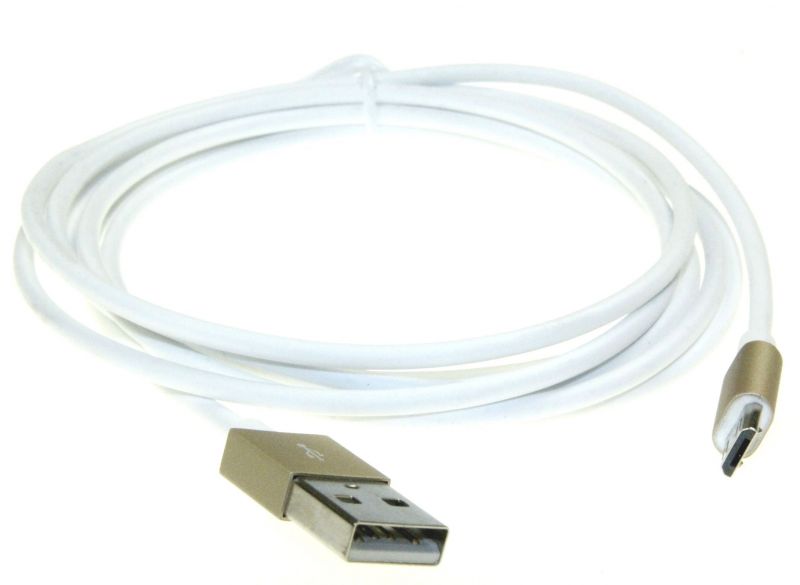 COM - Usb2.0 a st./micro usb b st., fast charging, white, 1,8m