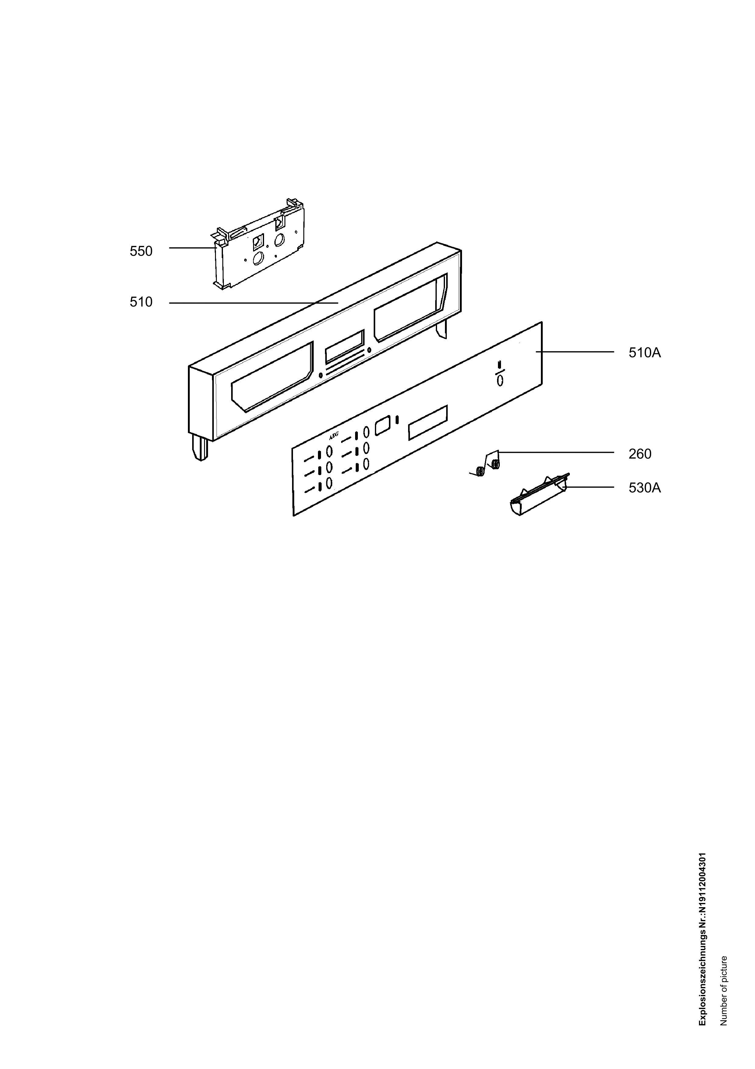 Explosionszeichnung AEG 91137210200 FAV65062IM