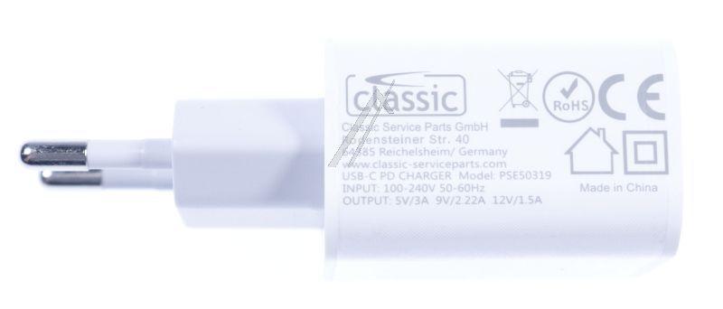 Classic PSE50319EU Ladegerät Handy - Passend für universal - usb-c - ladegerät, mit power delivery (usb-pd), weiss