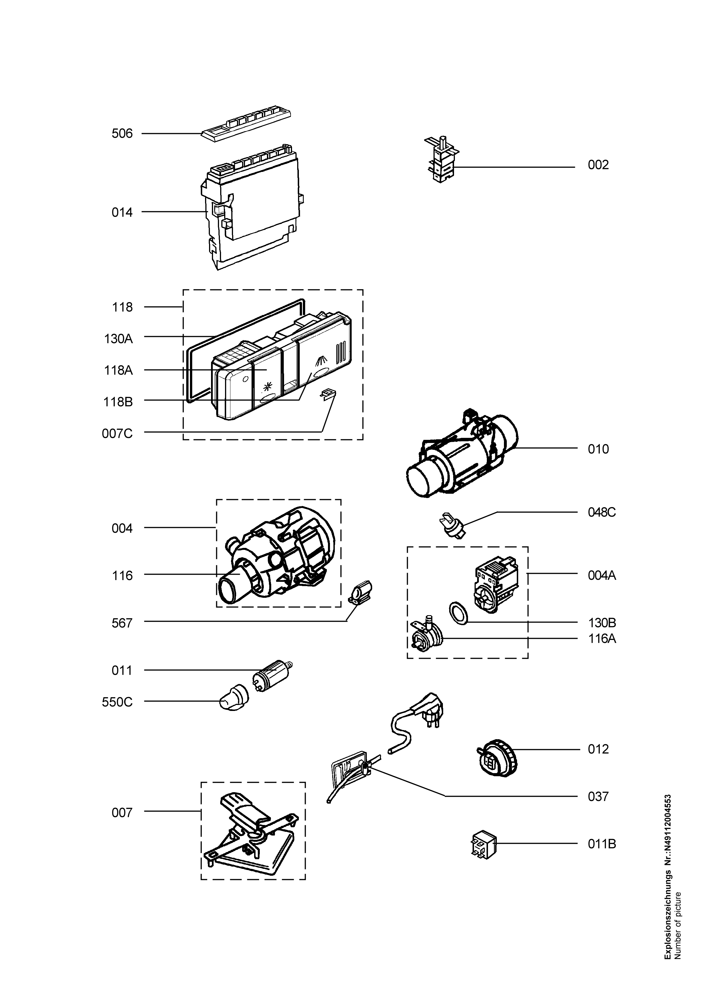 Explosionszeichnung AEG 91123527700 FAV44080VI