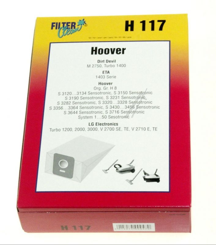 Filter Clean 000061K Staubsaugerbeutel - H117 000061-k staubsaugerbeutel 5 + 1