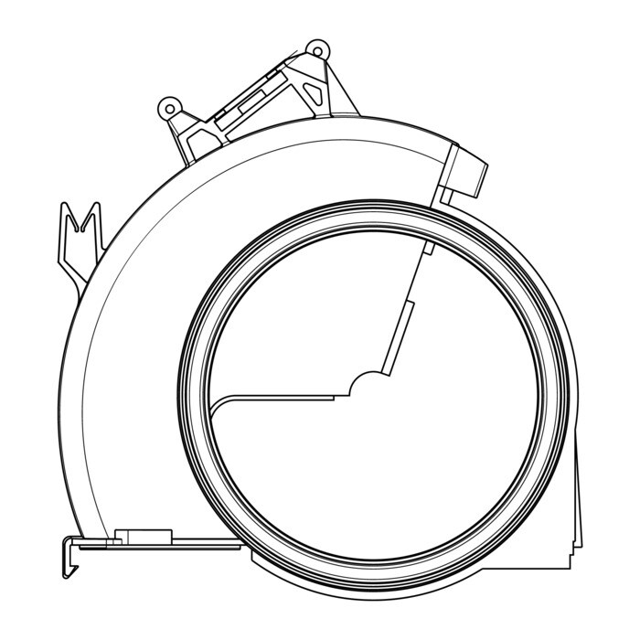 AEG Electrolux 1254505108 Klappe Deckel - Kanne,abdeckung de pumpe,wand