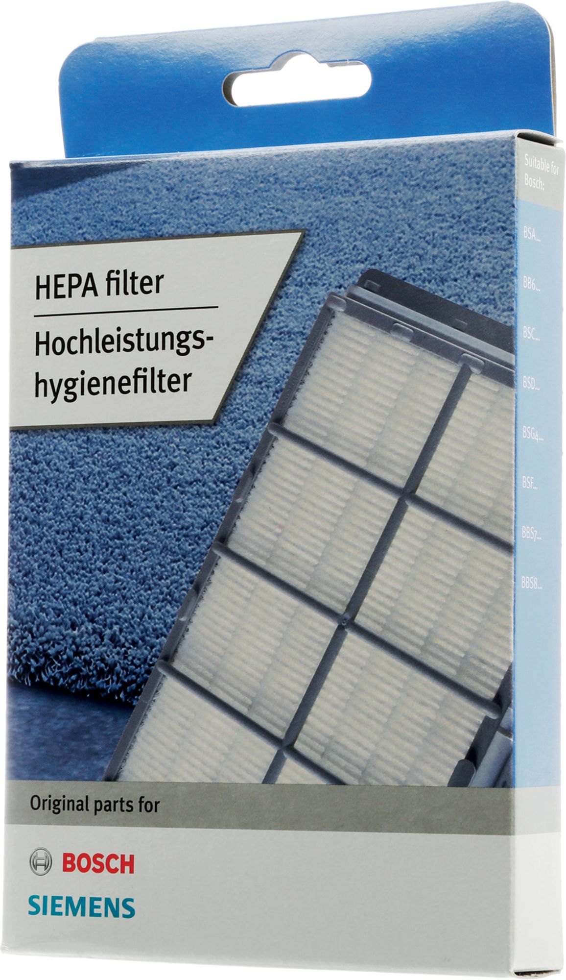 BSH Bosch Siemens 00578733 Staubsaugerfilter - H1g0 hochleistungs-hygienefilter motorschutzfilter