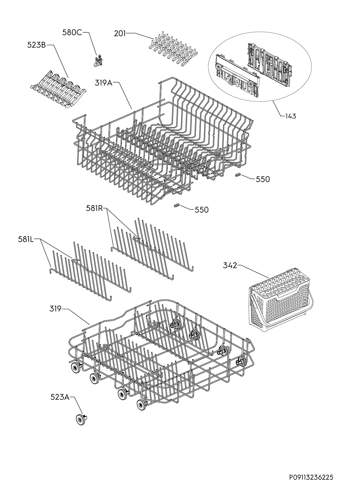 Explosionszeichnung Ikea 91153523500 RENGÖRA