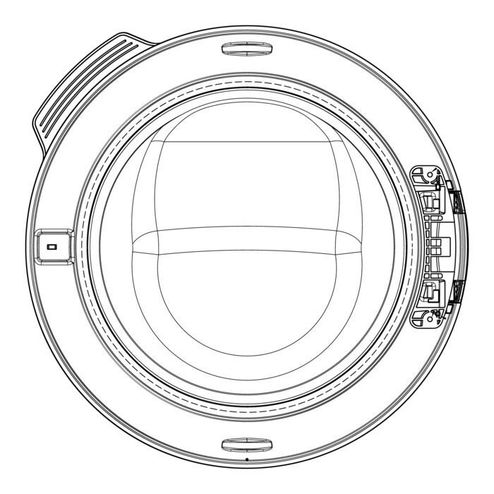 AEG Electrolux 140061935890 Bullauge - Tür,geschweisst,weiss,g60,ø490