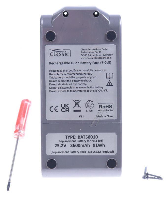 Classic Staubsaugerakku - 25,2v-3600mah akku alternativ für dyson v11 sv14 (verschraubter akku)