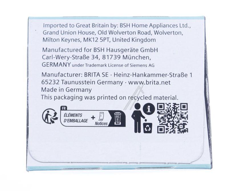 BSH Bosch Siemens 17008381 Wasserfilter - Wasserfilter, brita intenza für kaffeevollautomaten, siemens-verpackung, inhalt: 1x wasserfilter