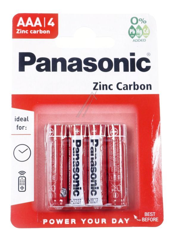 Panasonic R03RZ4BP Mikrozelle 1,5V - R03rz/4bp zink-kohle-batterie aaa 1,5v 4er blister