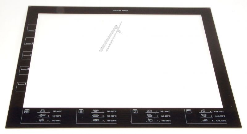 AEG Electrolux 3874366093 Backofenglasscheibe - Glasscheibe bedruckt 504mm x 397mm