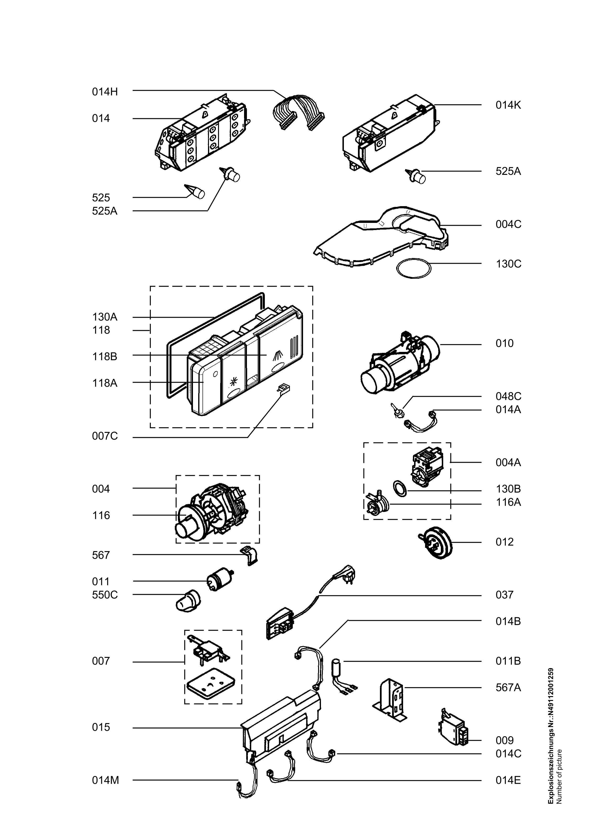 Explosionszeichnung AEG 91123479900 FAV64052IM
