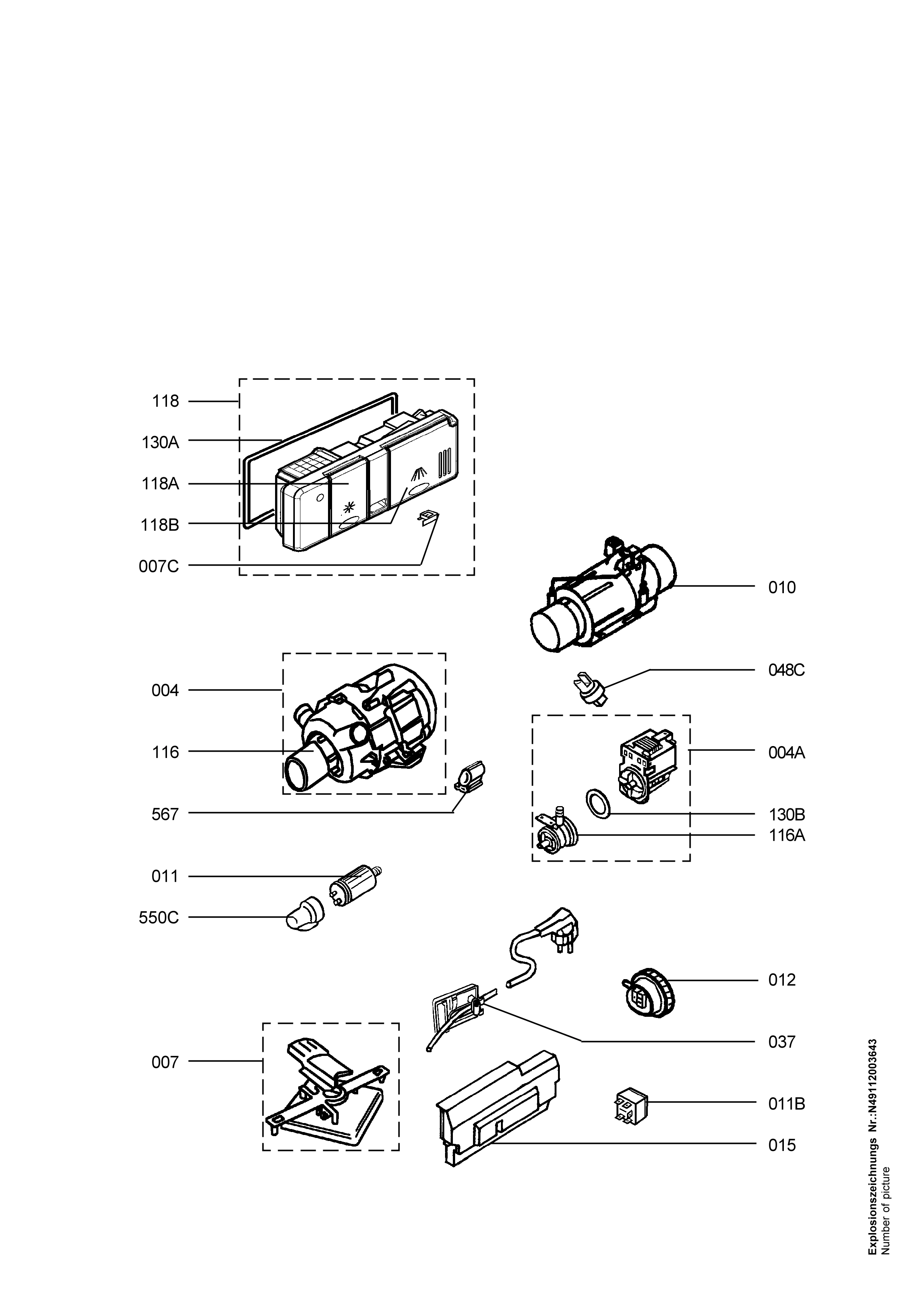 Explosionszeichnung AEG 91123432104 FAV5270VI