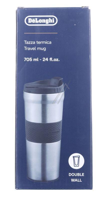 Delonghi AS00006840 Thermoskanne - Dlsc083 doppelwandiger reisebecher aus rvs, 705 ml