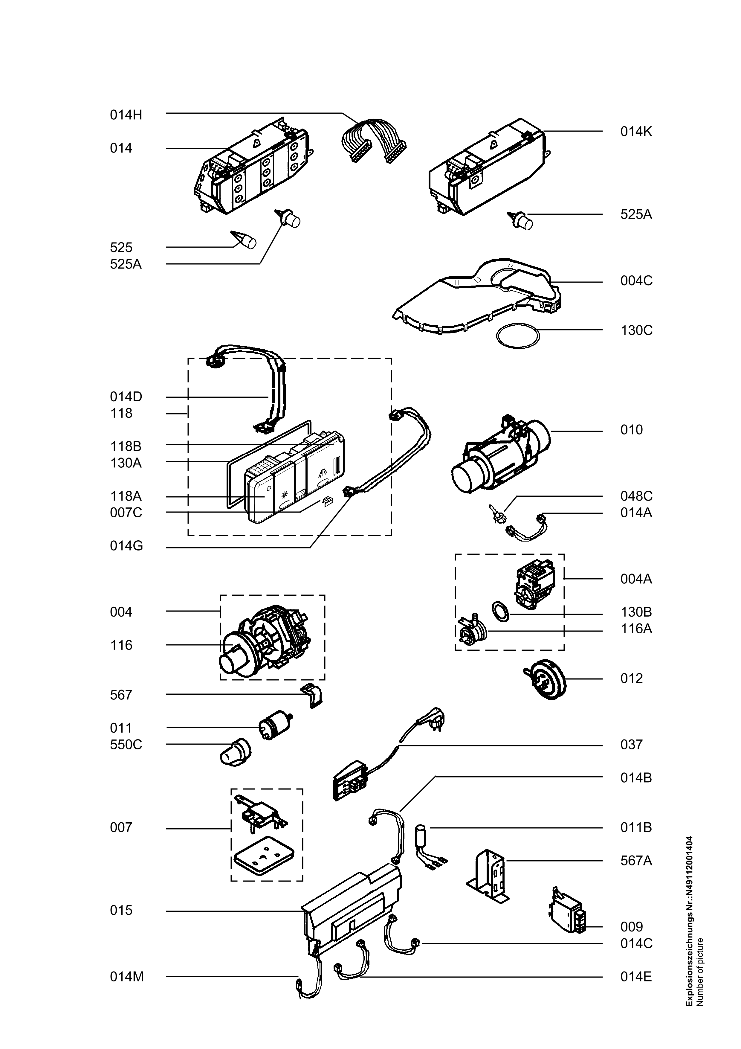 Explosionszeichnung AEG 91123476302 FAV64050I-D