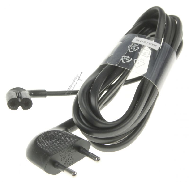 Samsung 3903001130 Euro-Netzkabel - 3903-001130 cbf-power cord,dt,eu,angle,2p(c7),250v,2