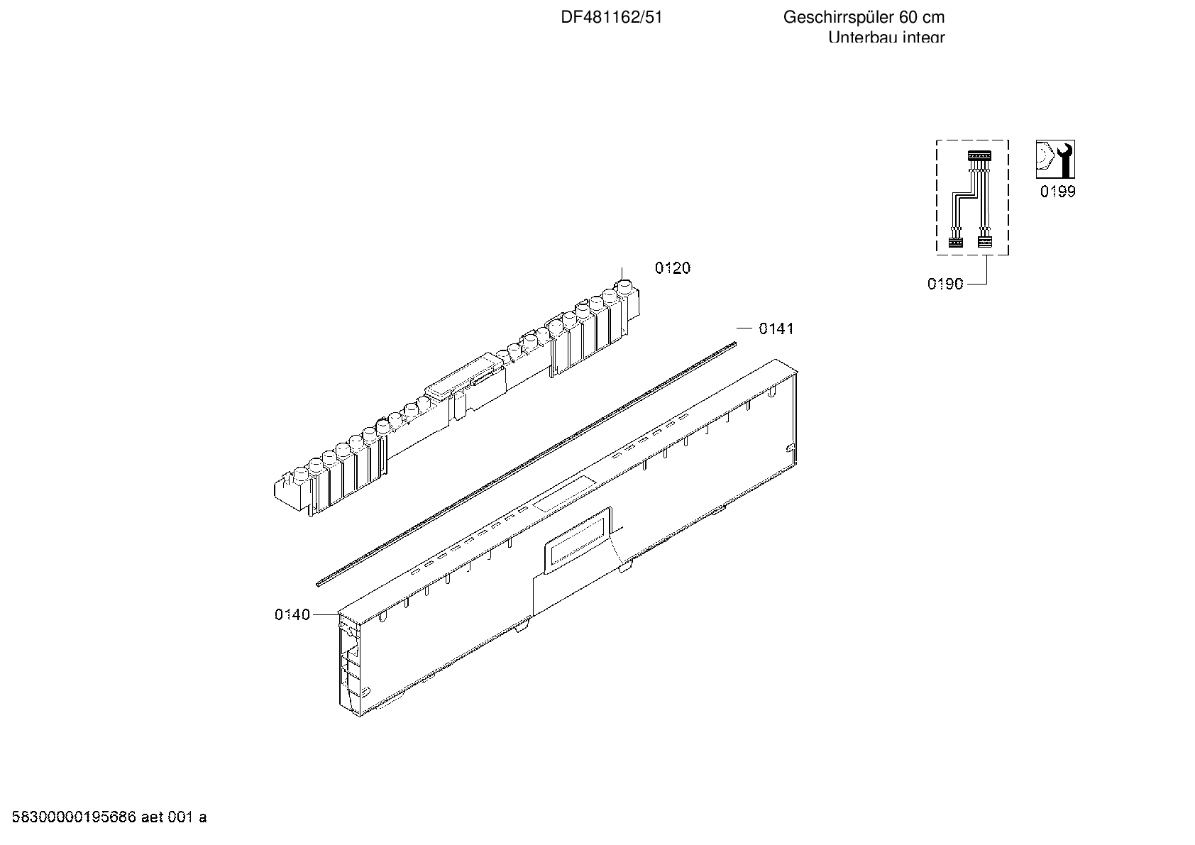 Explosionszeichnung Gaggenau DF481162/51