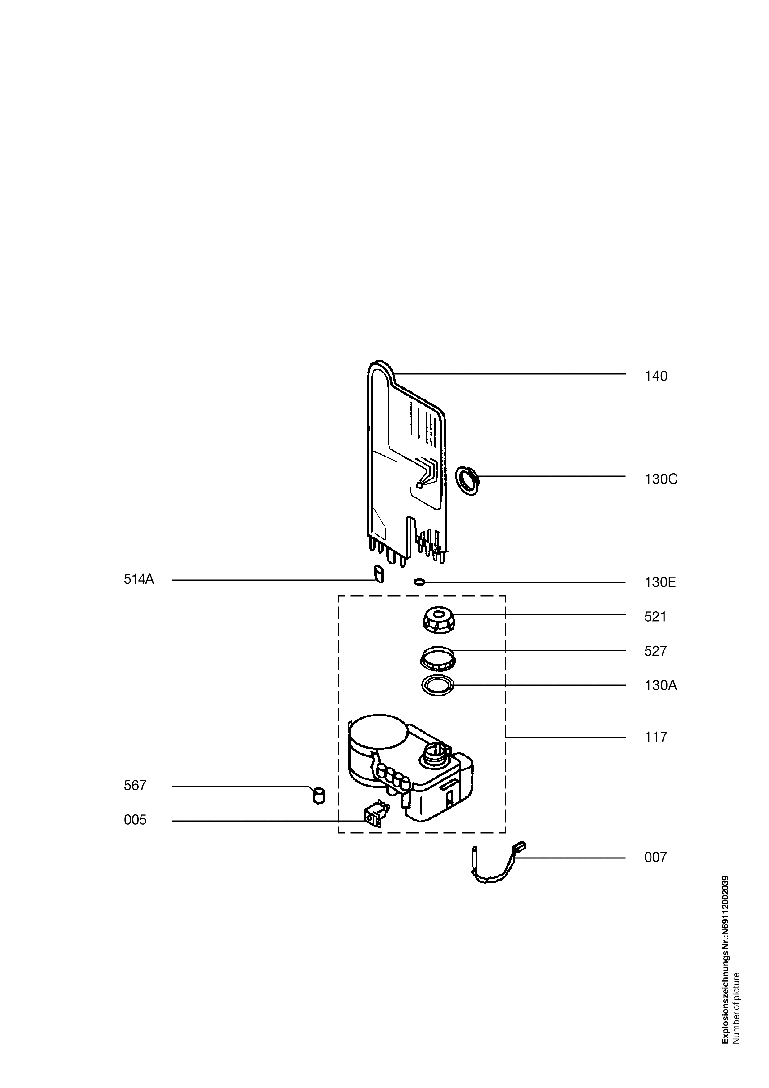 Explosionszeichnung AEG 91123480301 FAV44059I-W