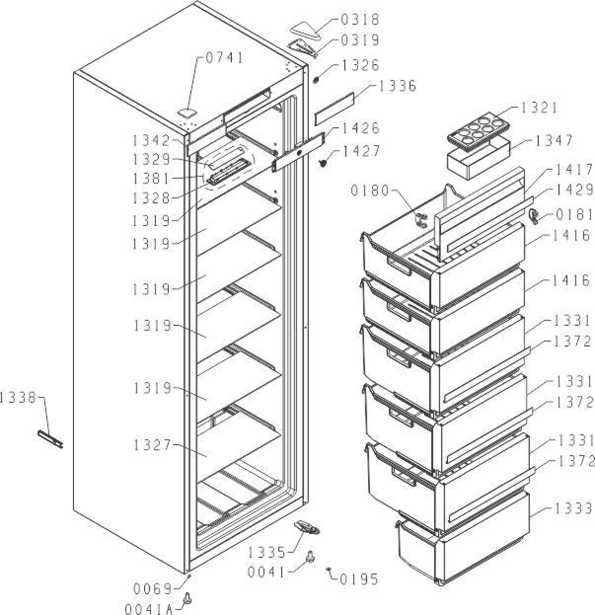 Explosionszeichnung Gorenje 469330 FN6192CW