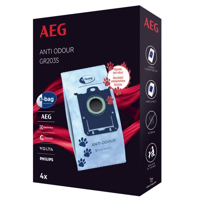 AEG Electrolux 9001684753 Staubsaugerbeutel - Gr203s gr203s 4 bags anti odour