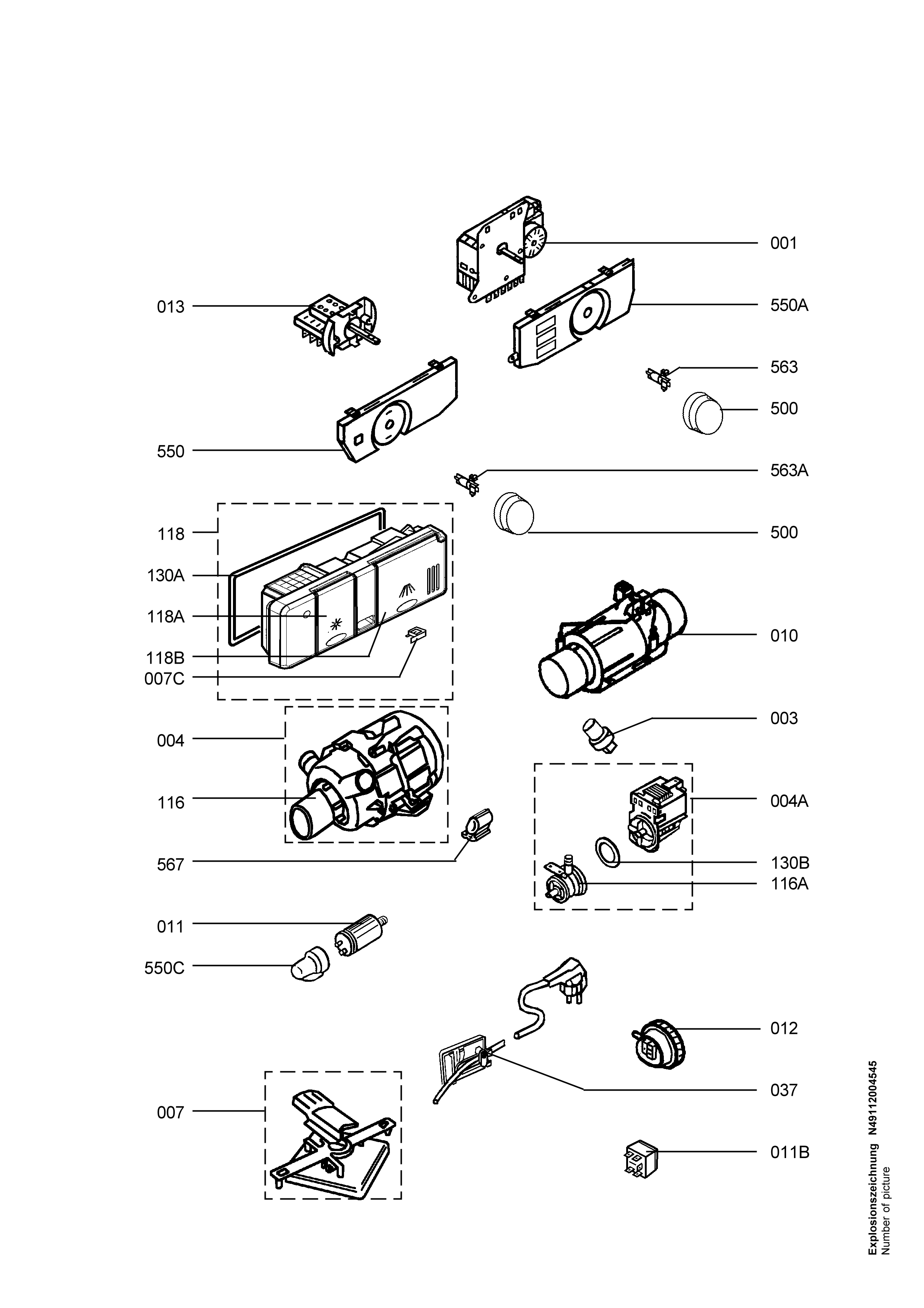Explosionszeichnung AEG 91123529100 FAV34070IM