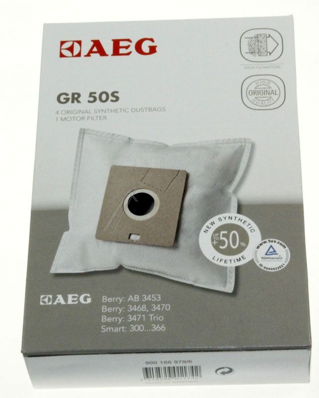 AEG Electrolux 9001669796 Staubsaugerbeutel - Gr50s 4 staubbeutel + 1 motorfilter