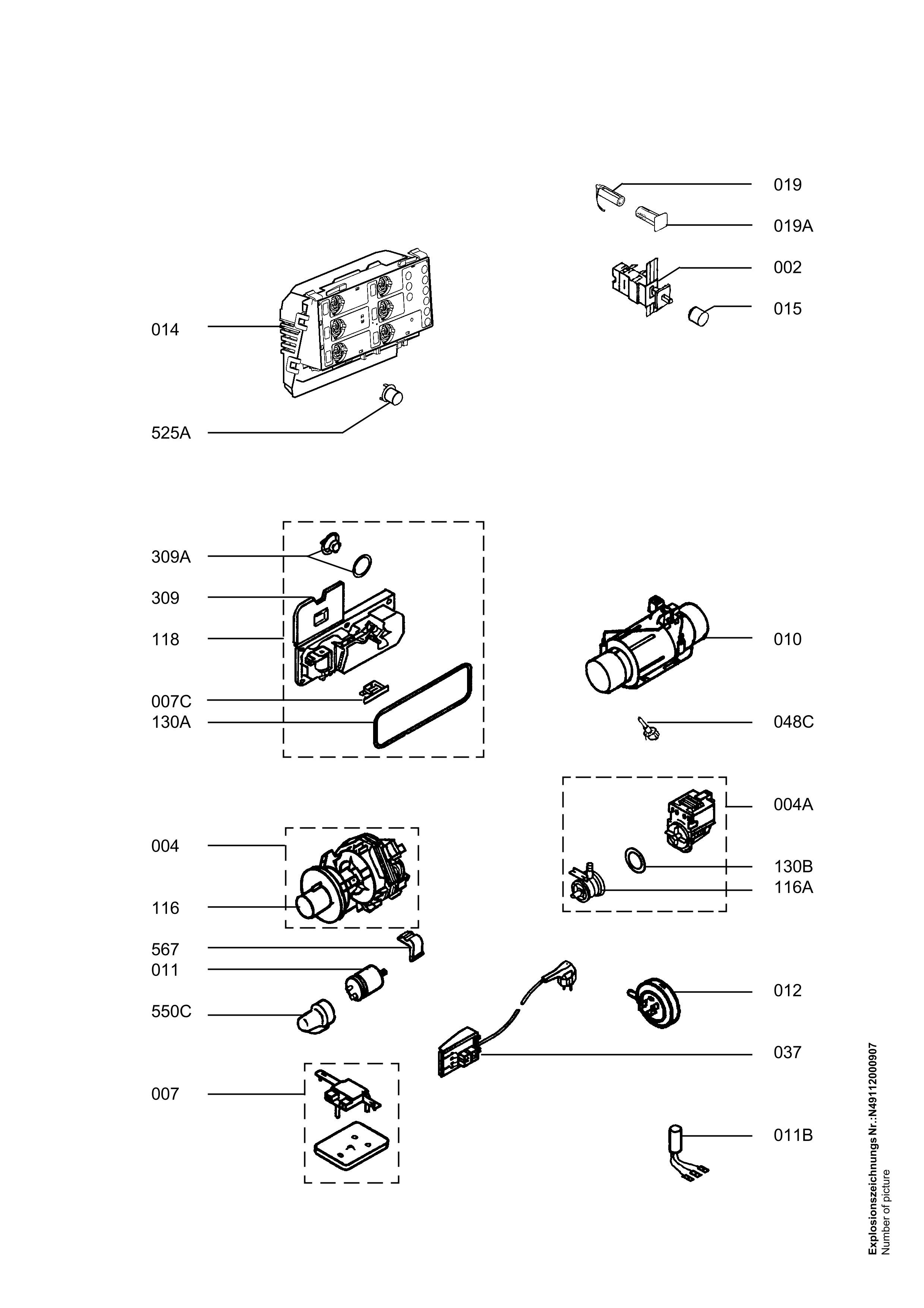 Explosionszeichnung AEG 91123462000 FAV40769IW