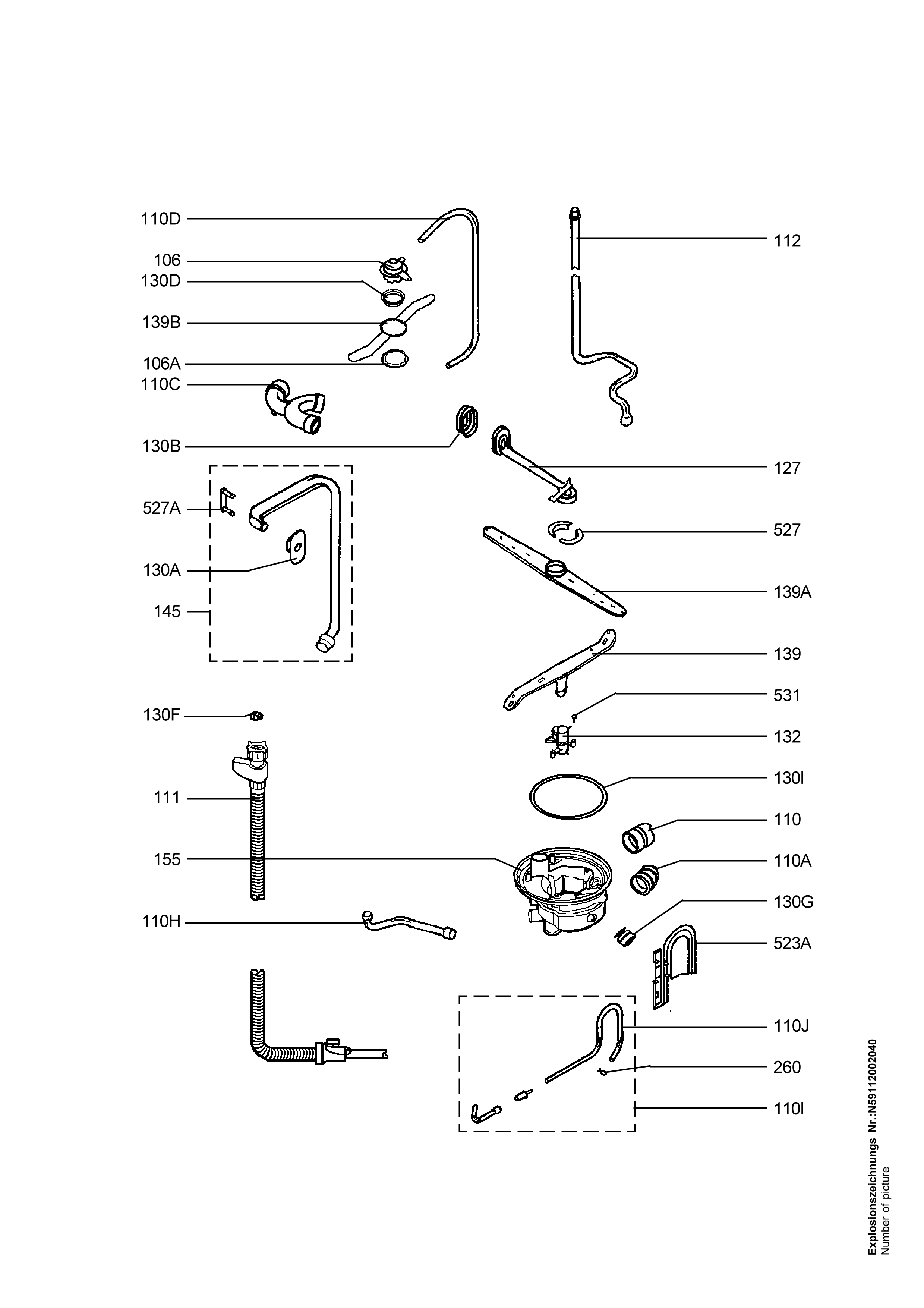Explosionszeichnung AEG 91123475003 FAV88050IM