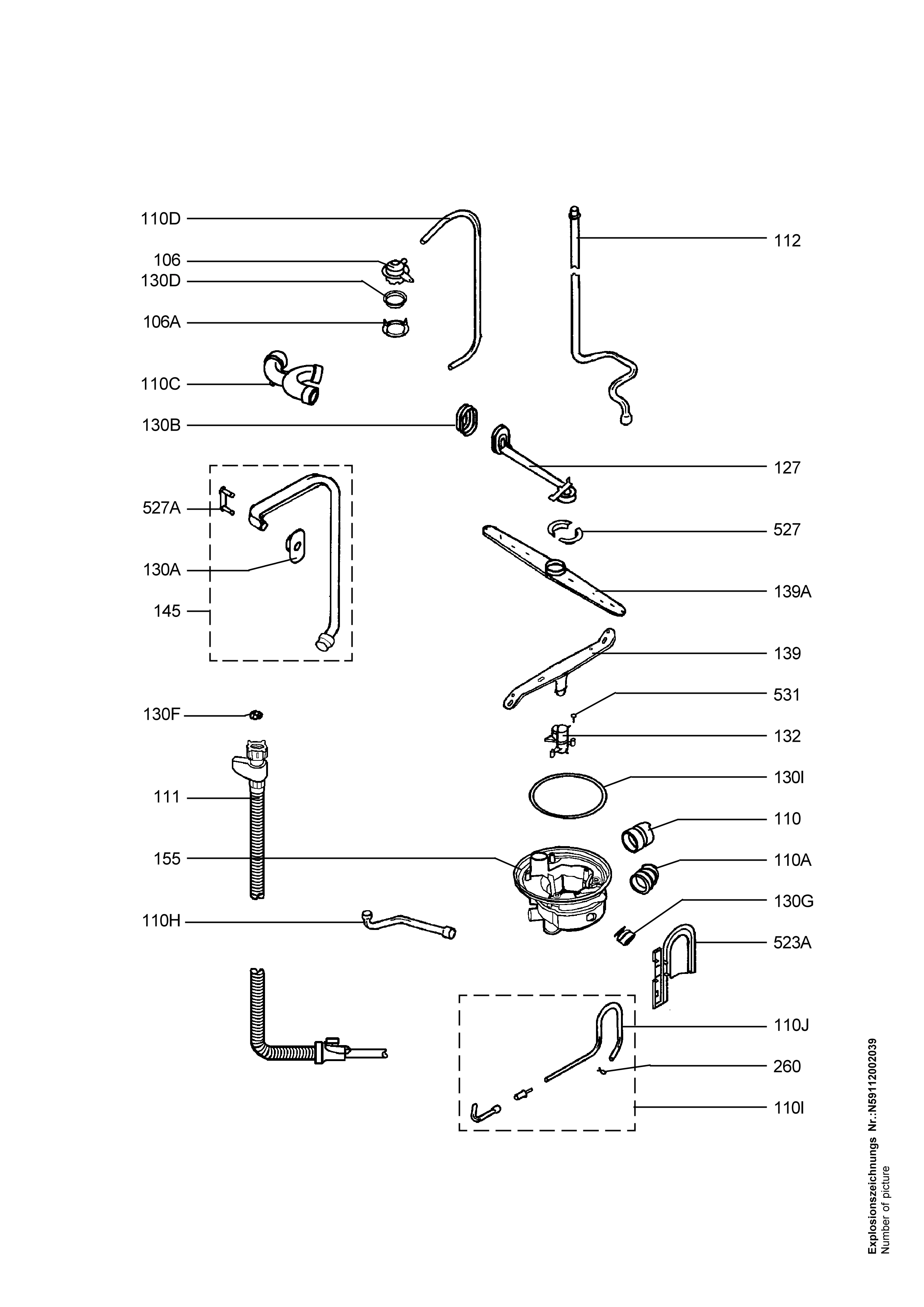 Explosionszeichnung AEG 91123629300 FAV44070UD