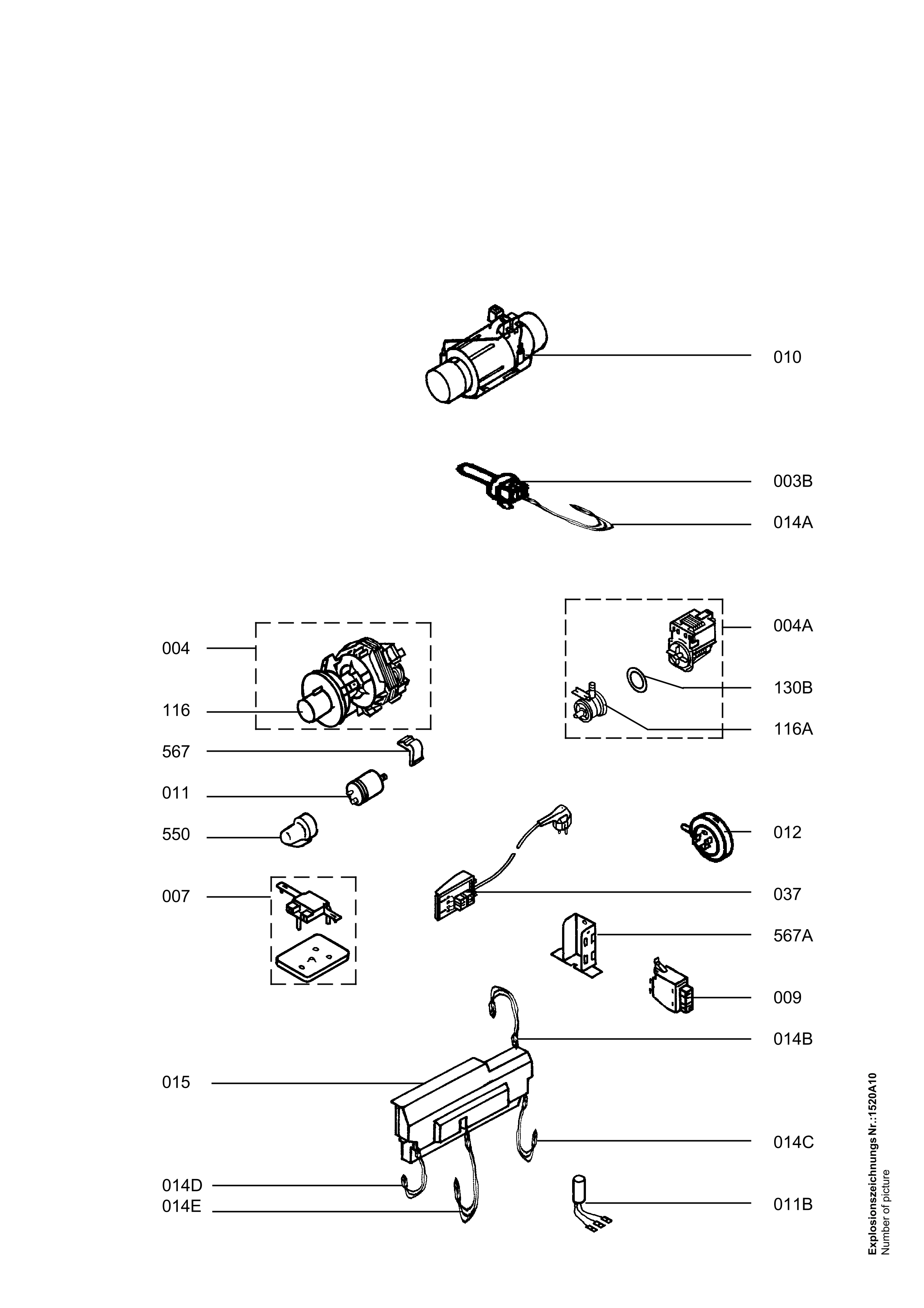 Explosionszeichnung AEG 91123439500 FAV5270 I W