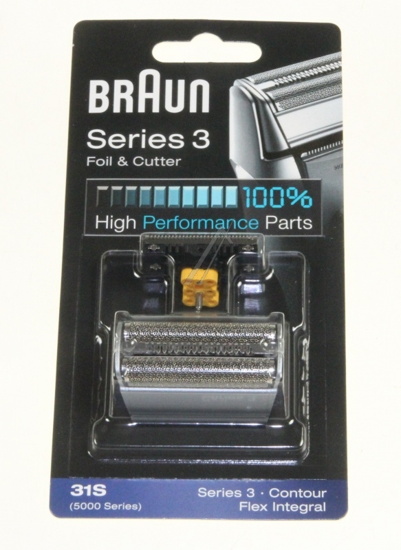 Scherkopf Braun Rasierer Series 3 / 5000 Kombipack 31s KP5000 silber 81387940 Ersatzteil