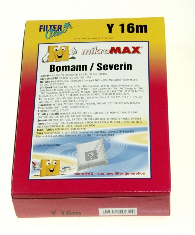 Filter Clean FL0044K Staubsaugerbeutel - Y16m fl0044-k micromax staubsaugerbeutel, 4 stück + 2 filter