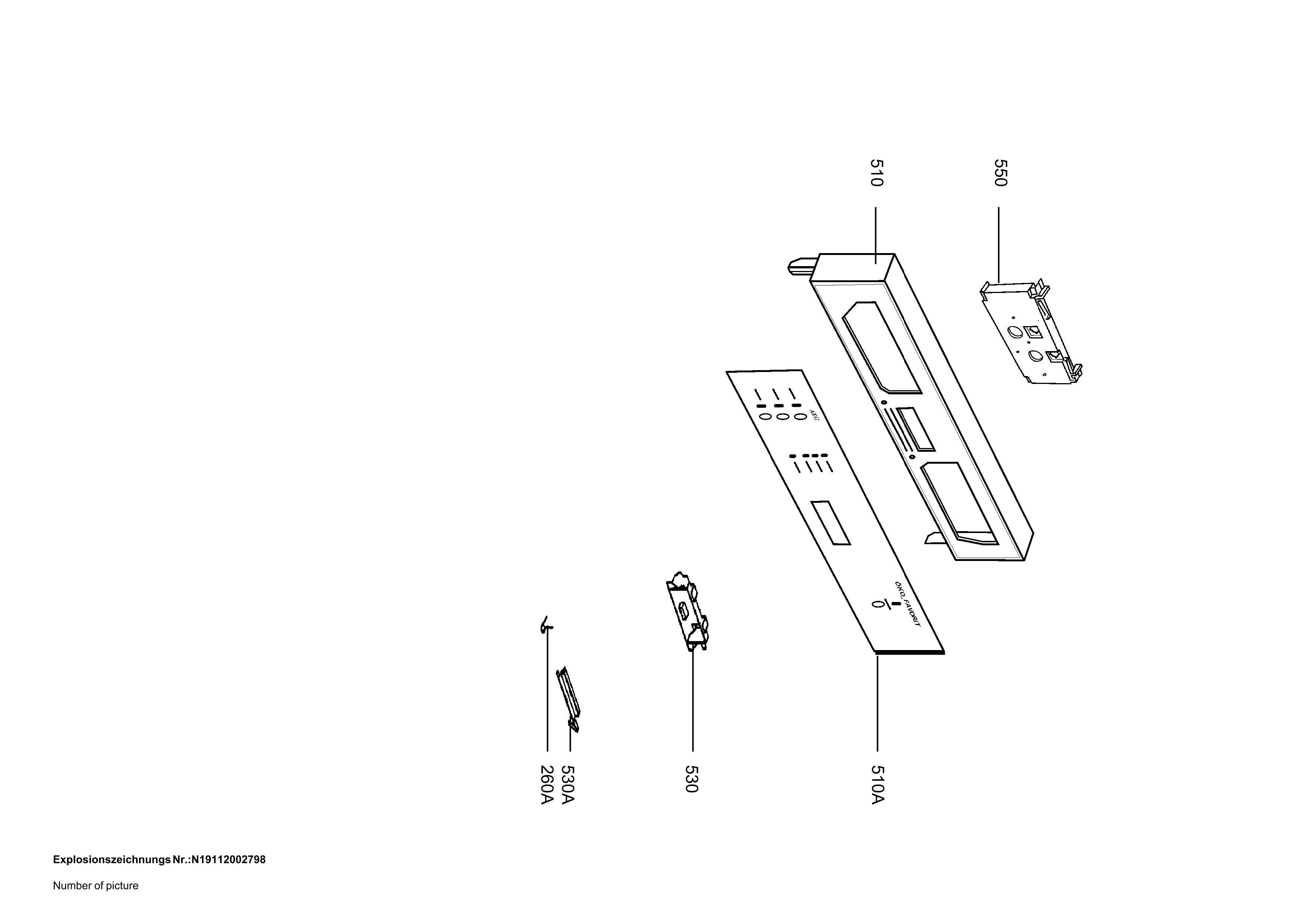 Explosionszeichnung AEG 91123255500 FAV50830M