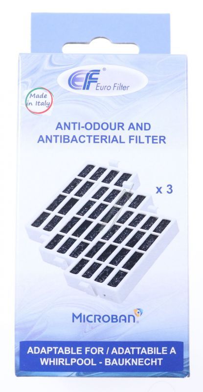 Eurofilter WF209 Luftfilter - E mikrofilter alternativ für whirlpool 3 stück box