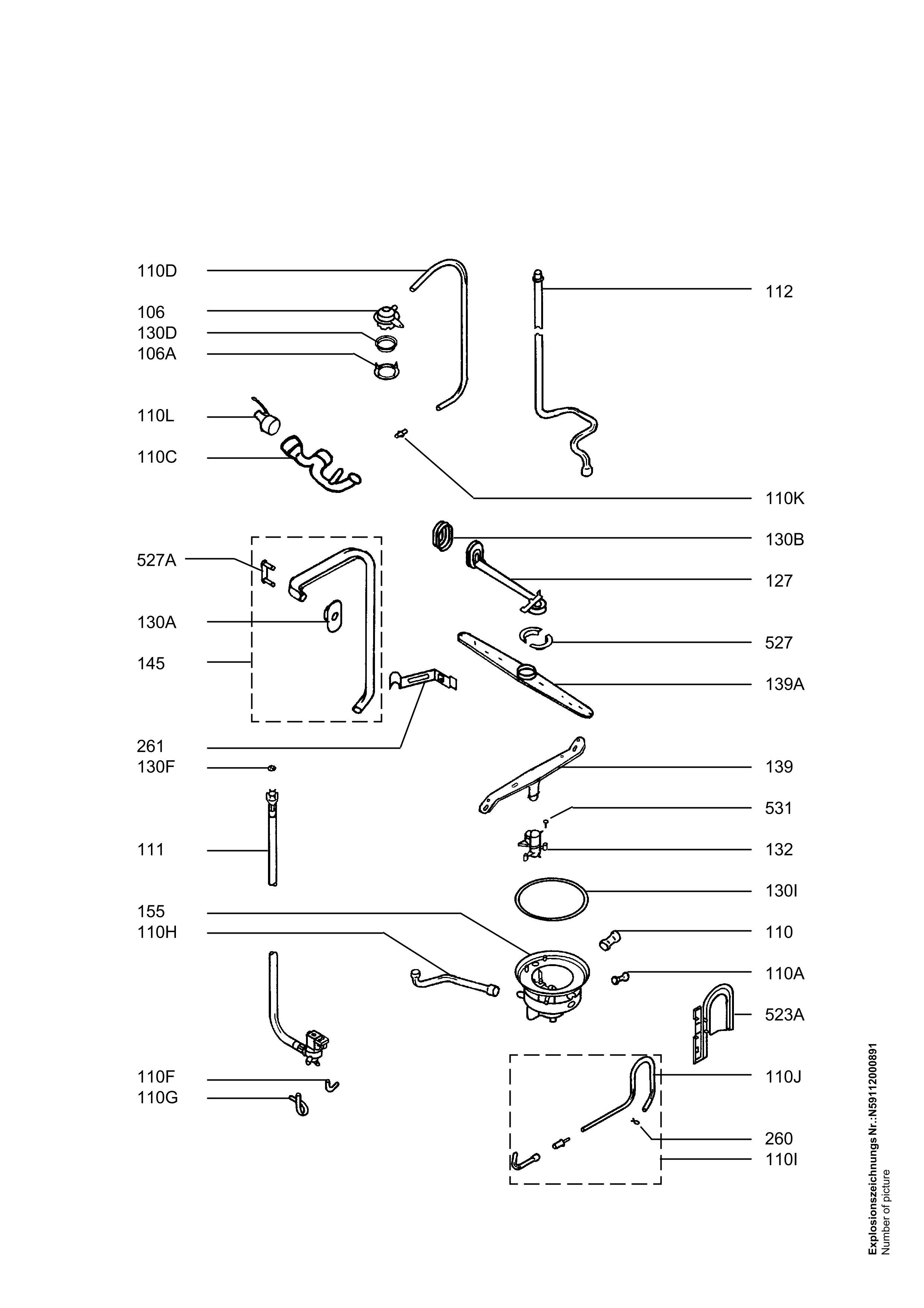 Explosionszeichnung AEG 91123479400 FAV33050IB