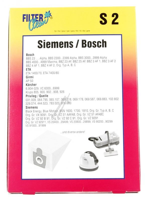 Filter Clean FL0028-K Staubsaugerbeutel - S2 staubsaugerbeutel 5stk.