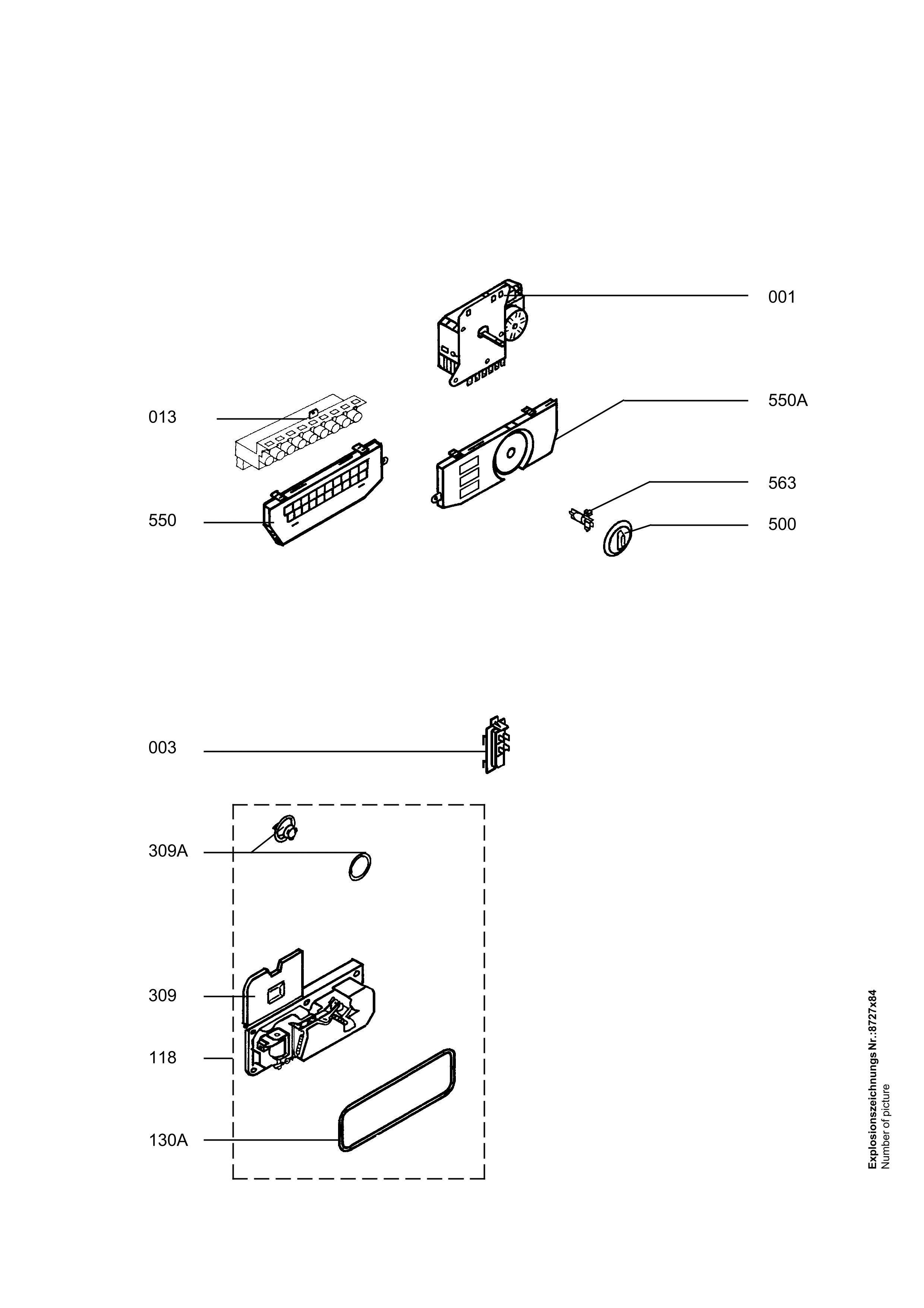 Explosionszeichnung AEG 91123218400 ESF 640 W