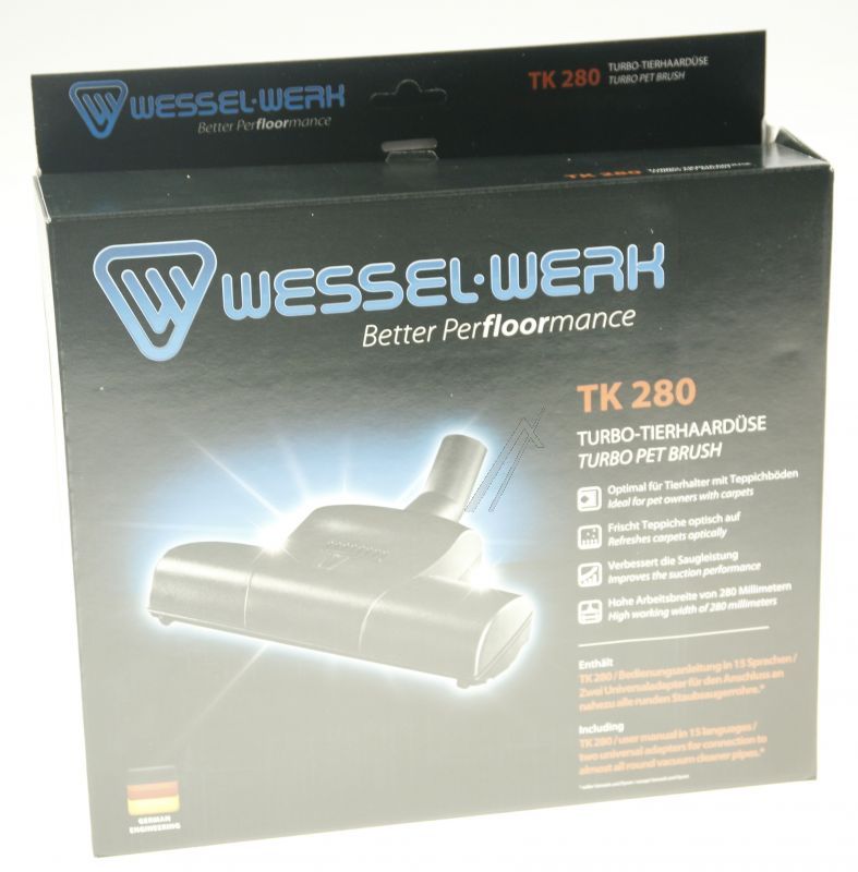 Wessel-Werk 129600271 Turbodüse - Tk280 staubsauger passend für turbo tierhaardüse/bürste, 32-38mm