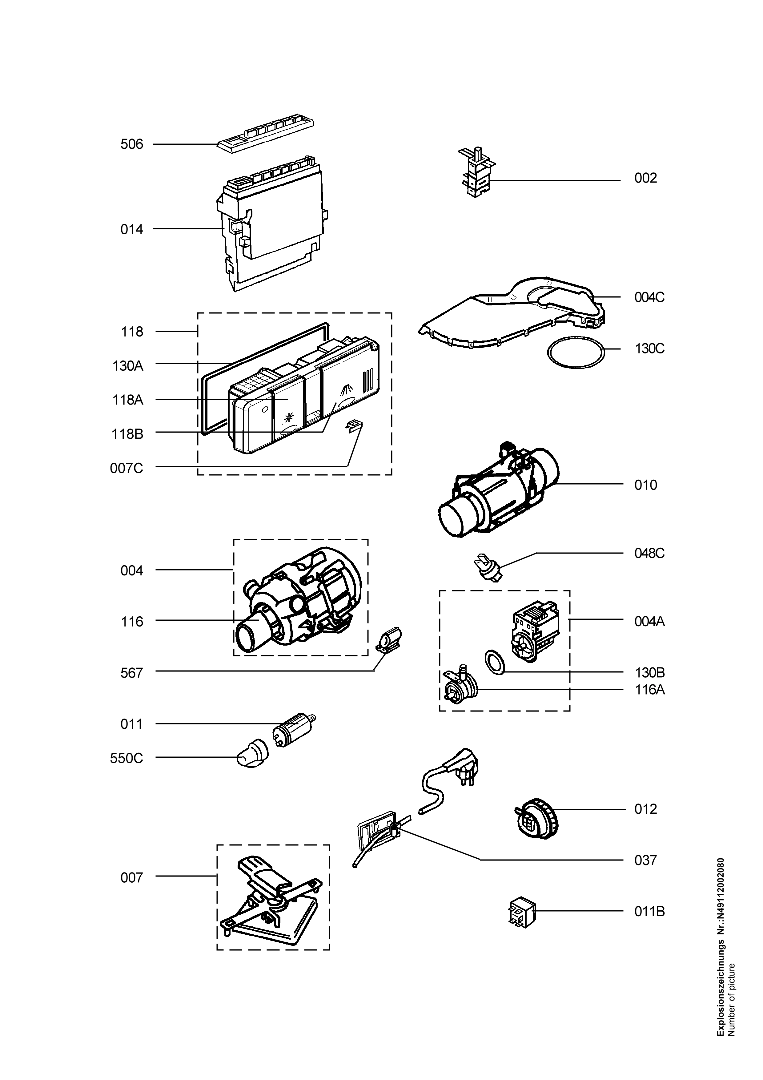 Explosionszeichnung AEG 91123493800 FAV65060VI
