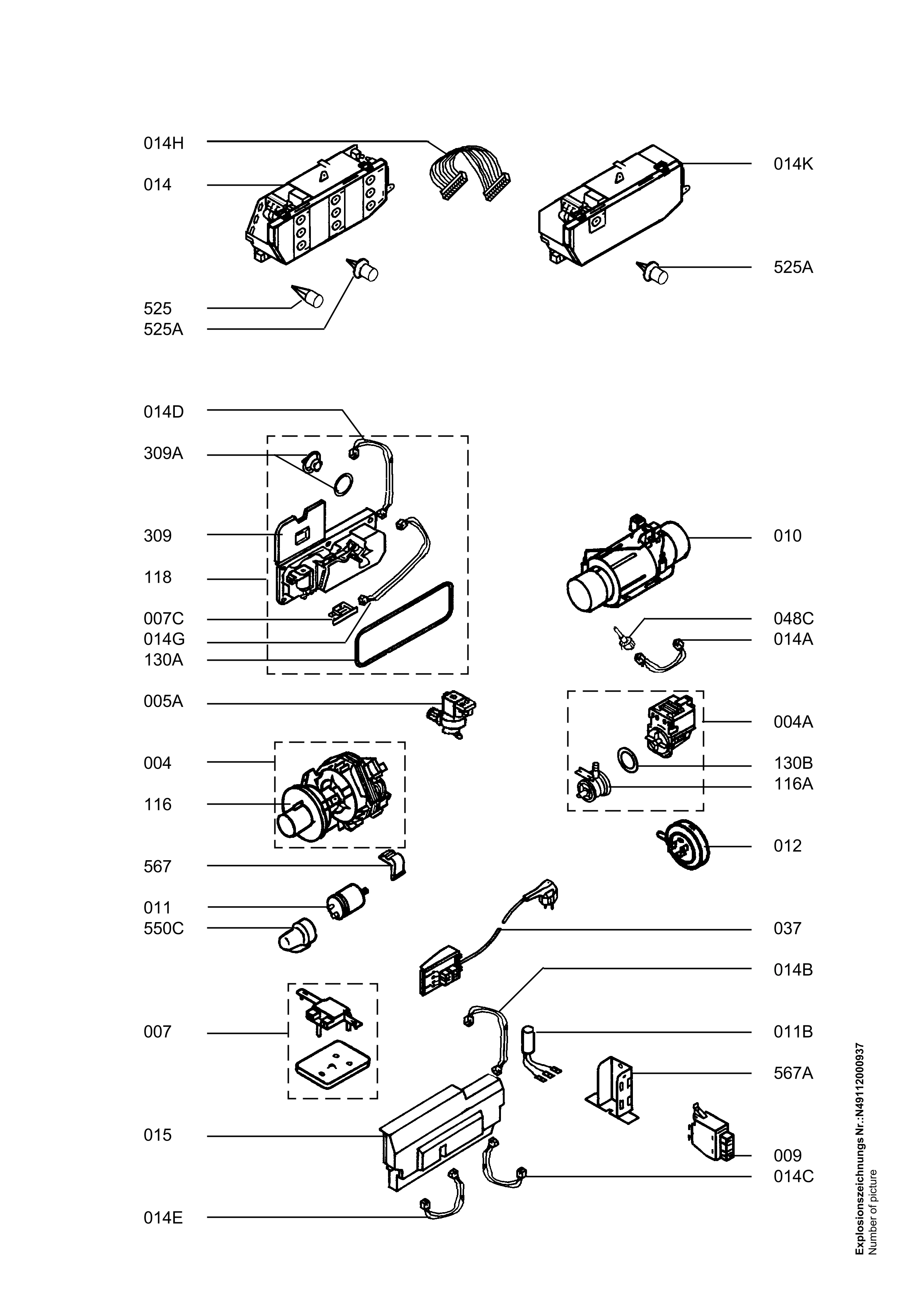 Explosionszeichnung AEG 91123605101 FAV5070UW