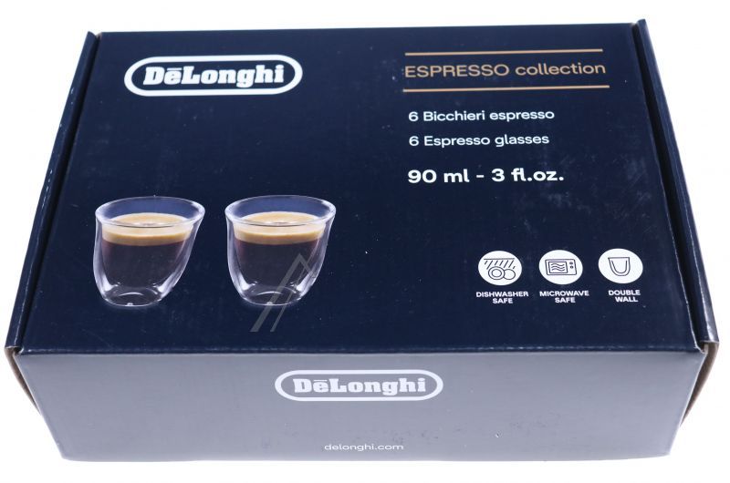 Delonghi 5513284431 Tasse - Conf dlsc300 6bicc-espresso 90ml dl