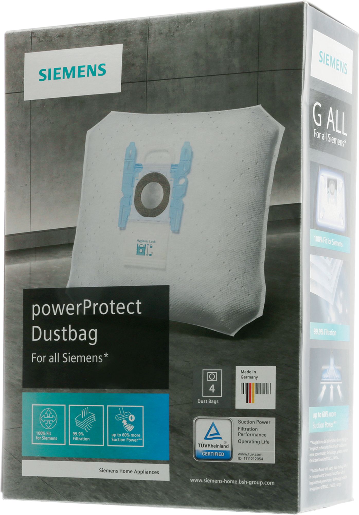 BSH Bosch Siemens 17003049 Staubsaugerbeutel - Power protect staubsaugerbeutel typ g allv