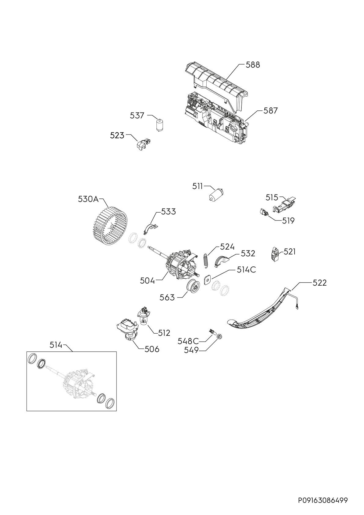 Explosionszeichnung AEG 91609955400 TR9T75680