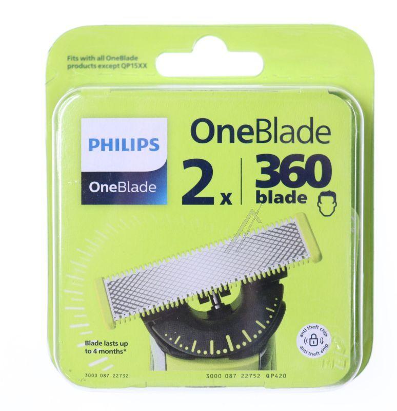 Rasierklinge QP42050 Philips für Rasierer OneBlade 2er Pack Ersatzklinge