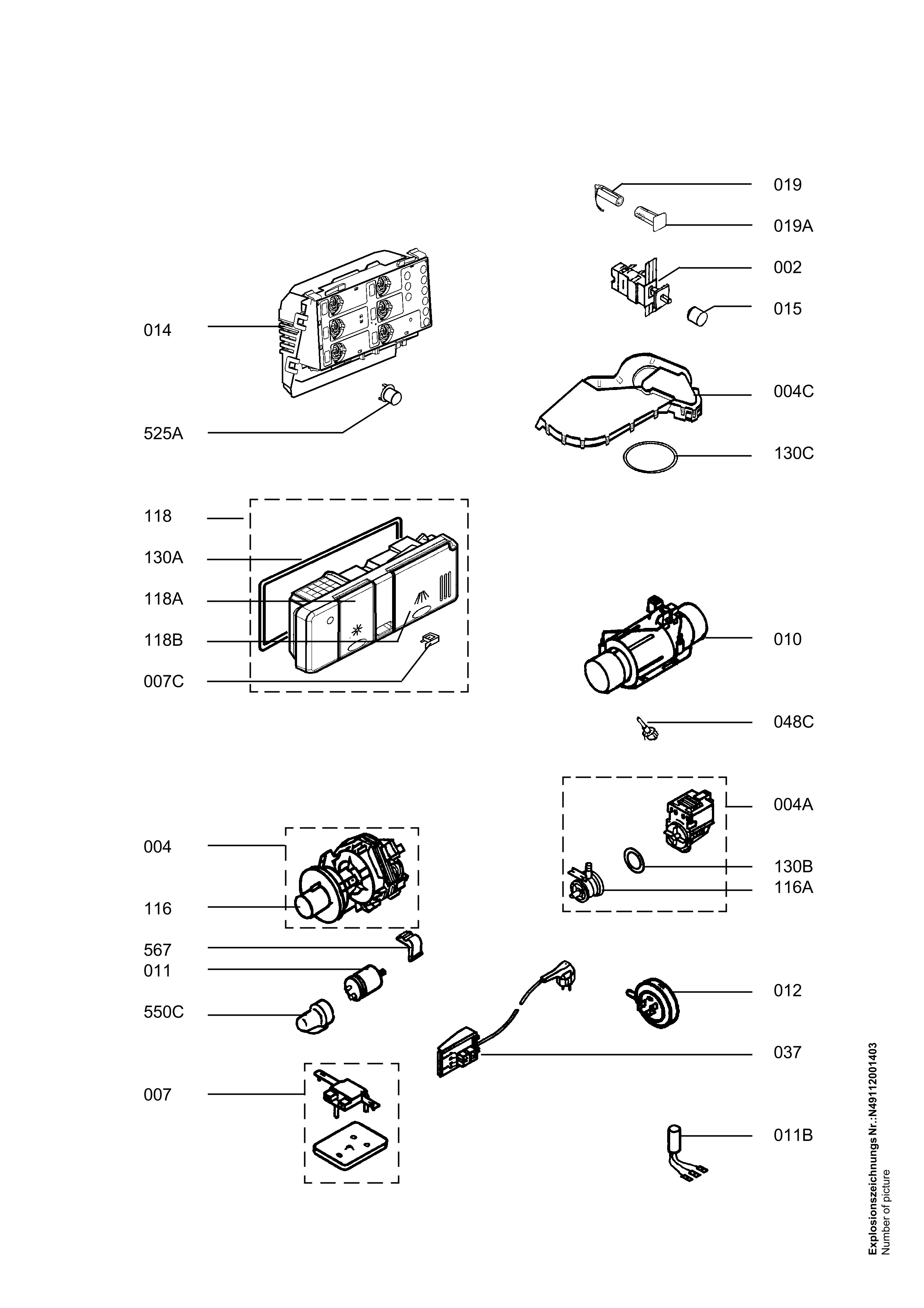 Explosionszeichnung AEG 91123490100 FAV45052IM
