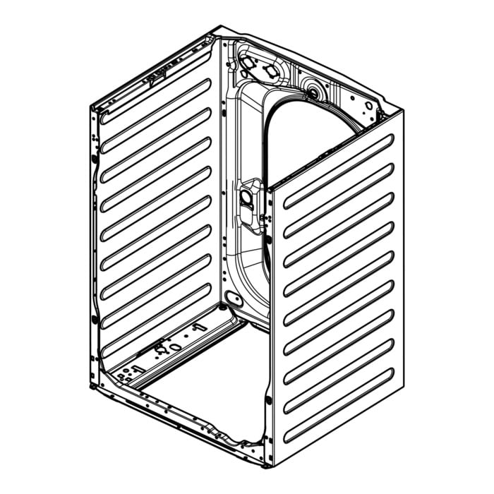 AEG Electrolux 1327743942 Rückwand - Habillage,paroi,blanc,hec60,au