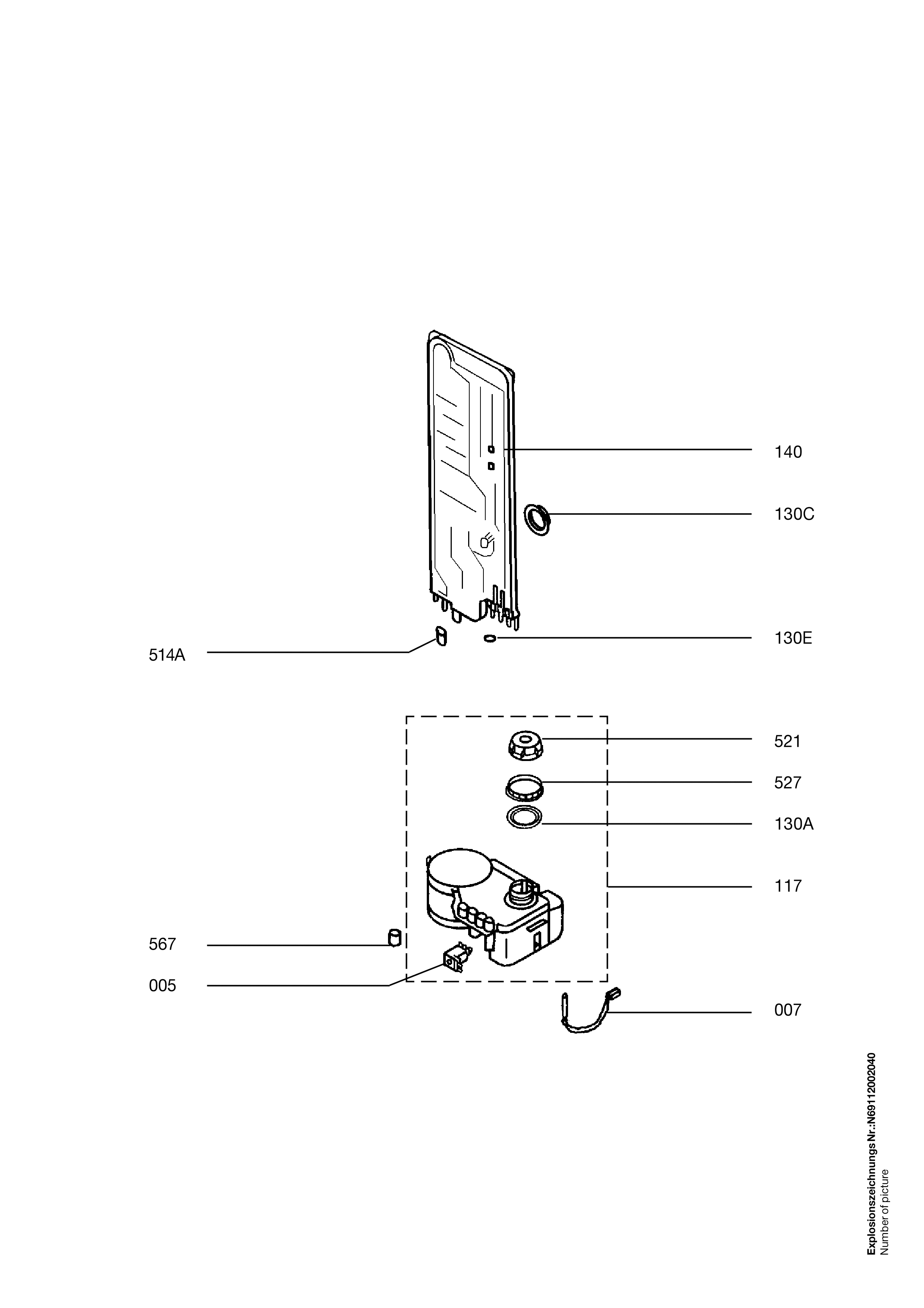 Explosionszeichnung AEG 91123432104 FAV5270VI
