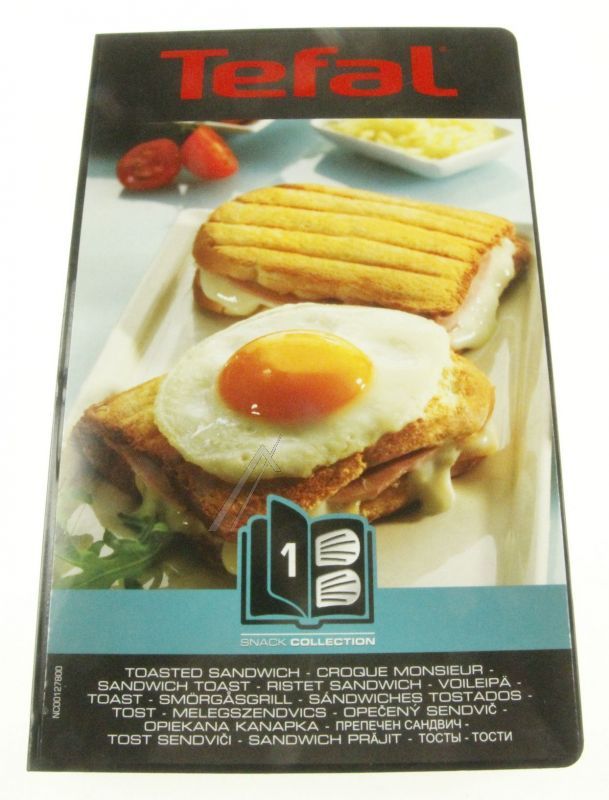 SEB XA800112 Waffelplatte - Croque monsieur set für das waffeleisen snack collection