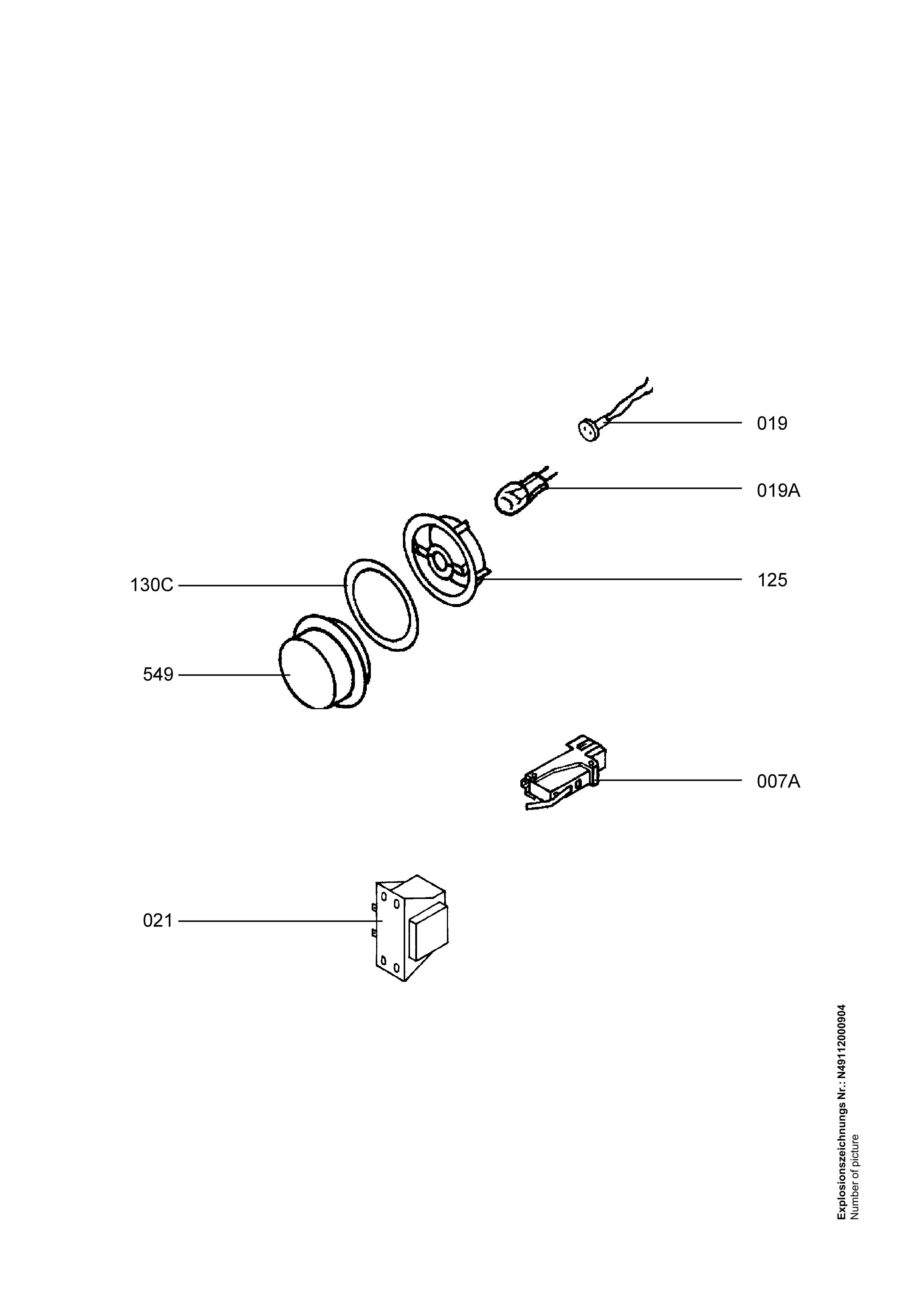 Explosionszeichnung AEG 91123475001 FAV88050I-M