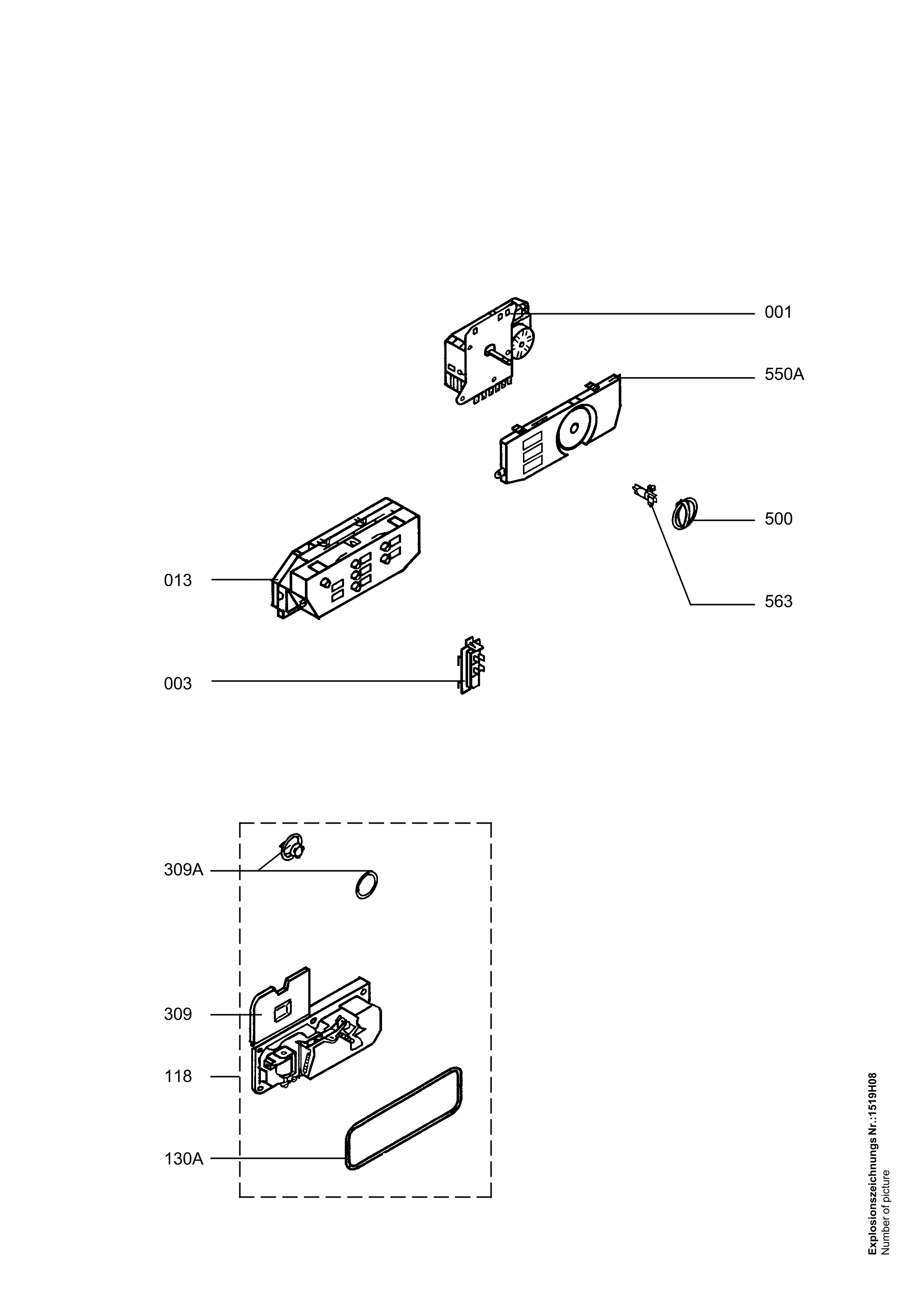 Explosionszeichnung AEG 91123231800 FAV4052 W