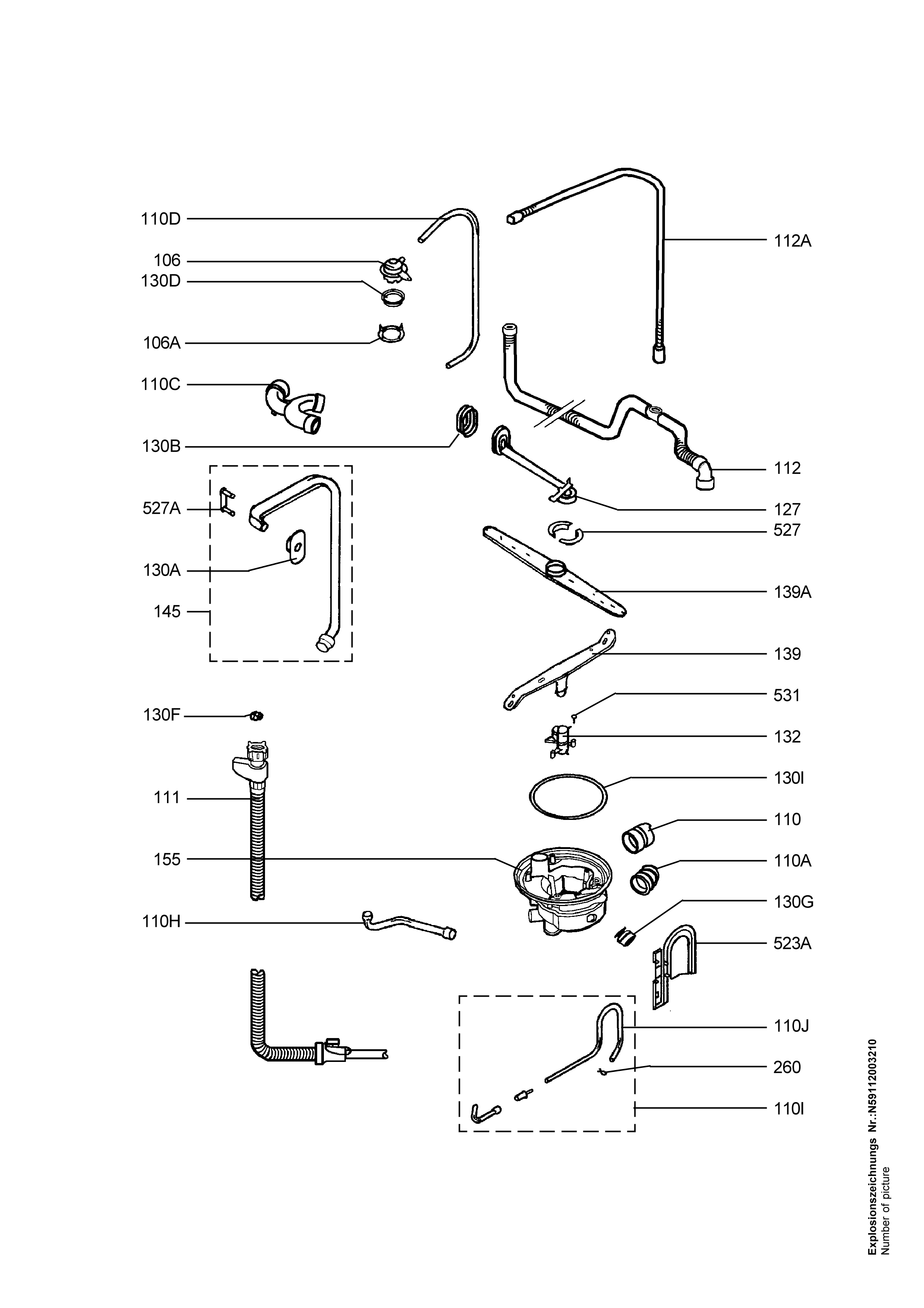 Explosionszeichnung AEG 91123513301 FAV44070IA