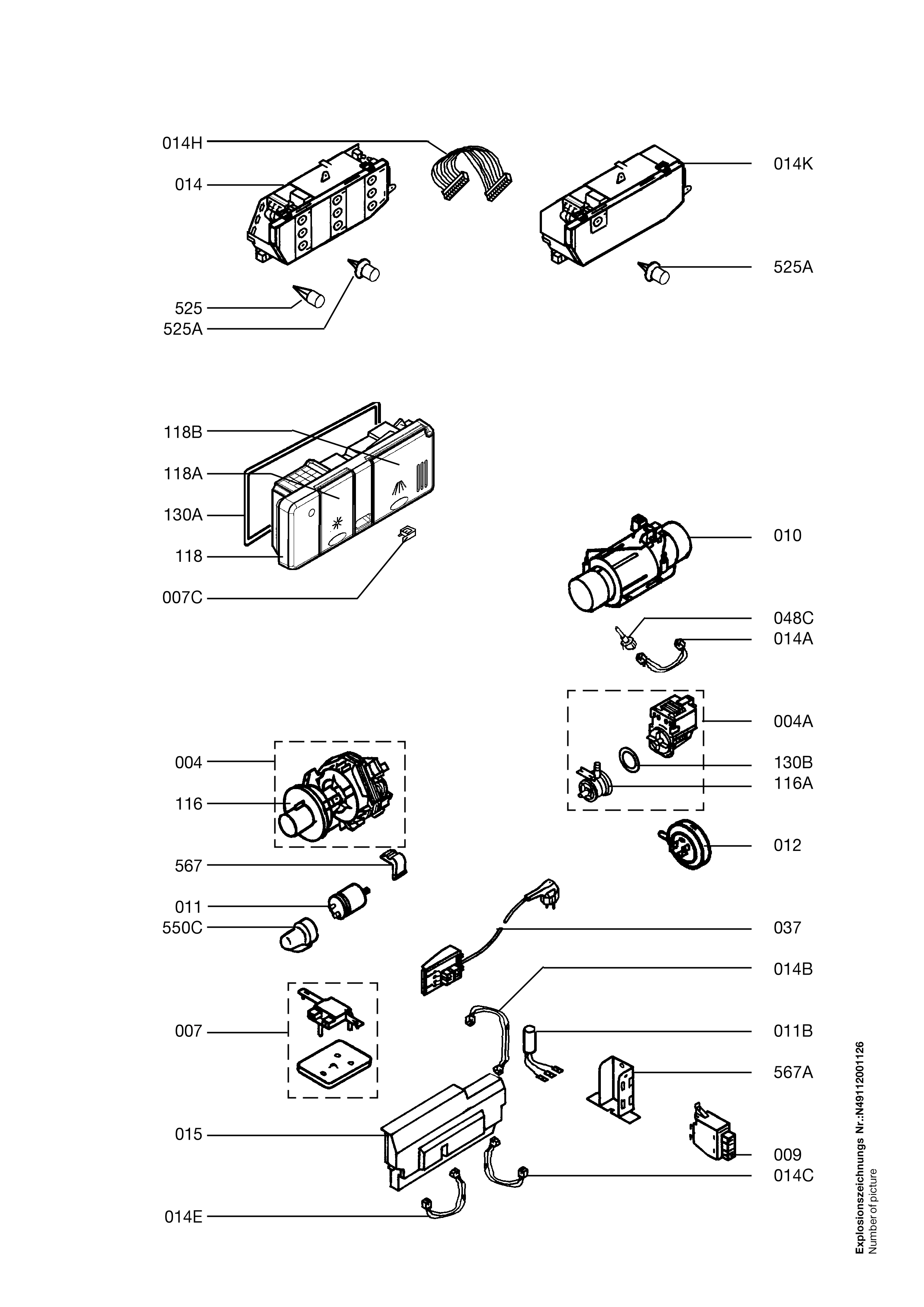 Explosionszeichnung AEG 91123604202 FAV5279U D